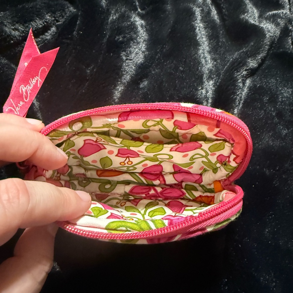 Vera Bradley Pink and Green Key Card Holder - Picture 3 of 3
